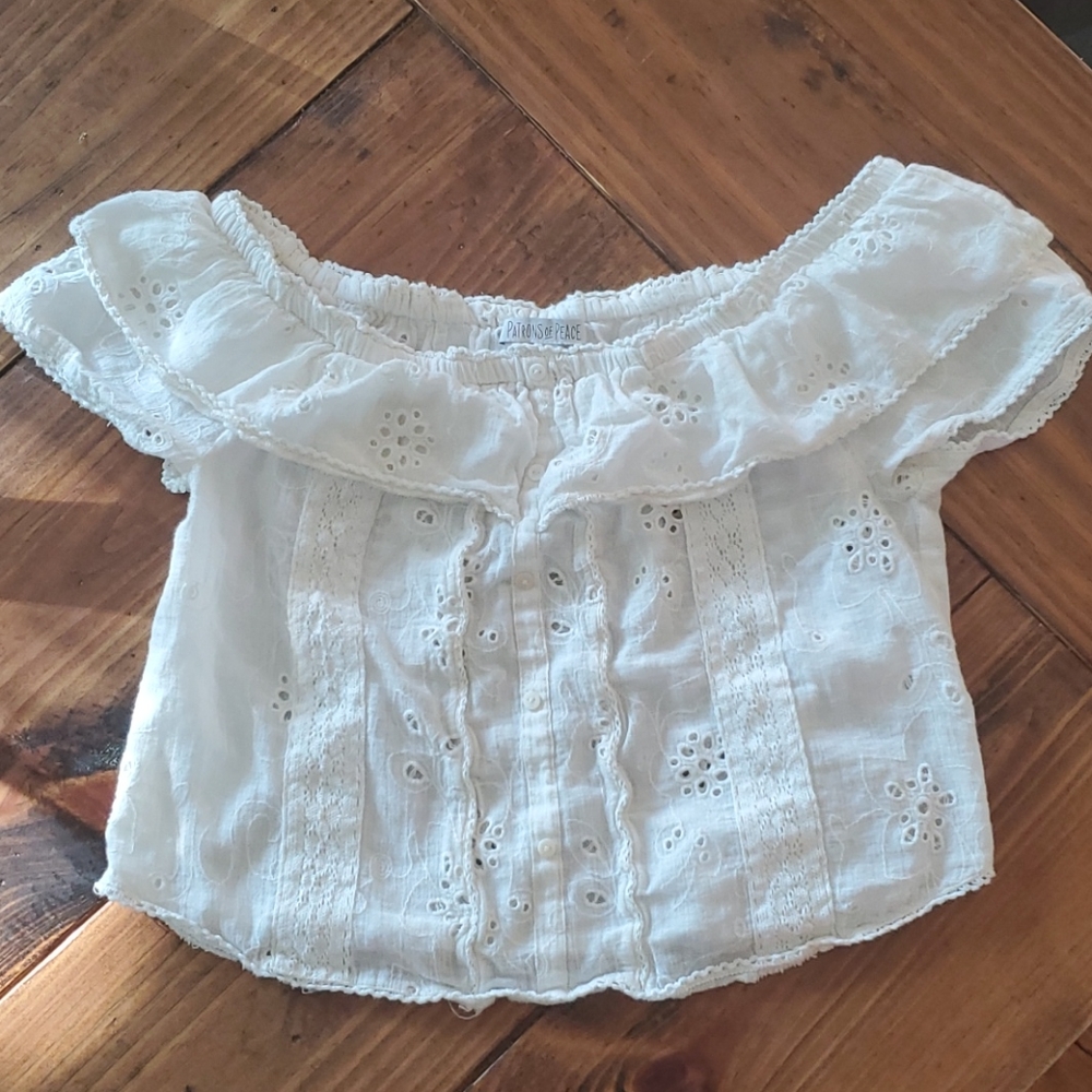 Eyelet Ruffle Top - Picture 2 of 4